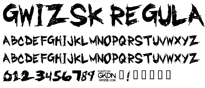 GwizsK Regular font